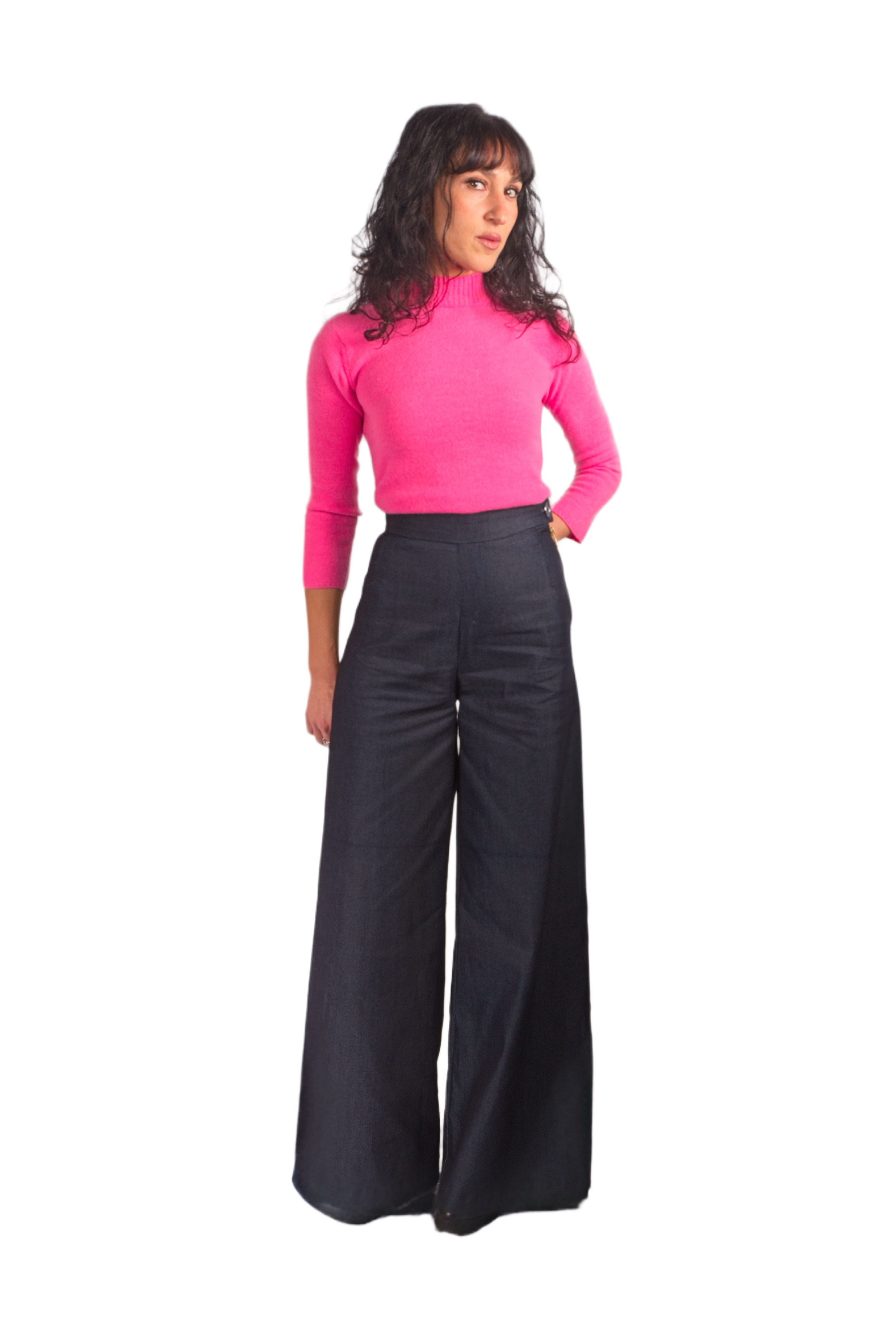 High-Waisted Wide-Leg Jeans