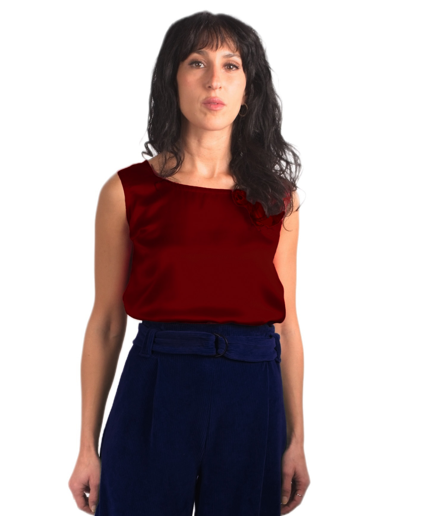 Silk Sleeveless Top - #831100